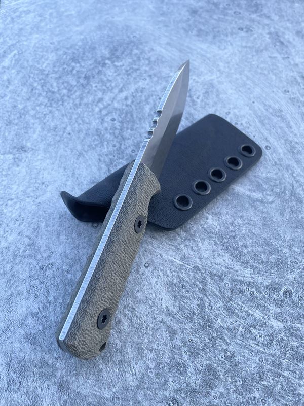 Explorer - OD Green Micarta handle w/ Stonewash blade