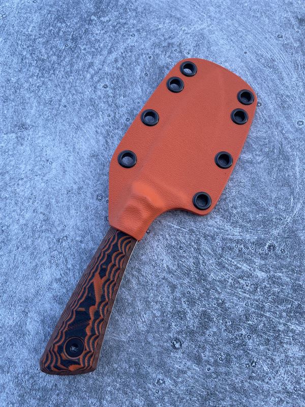 Hunter V2 - Black and Orange G10 handle w/ Stonewash Blade