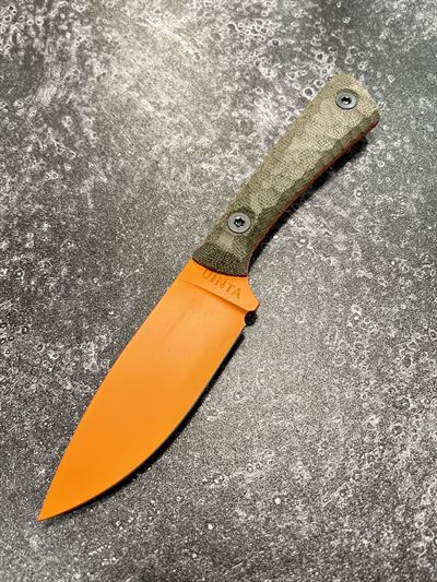 Hunter V2 - OD Green G10 Handle w/ Orange Blade
