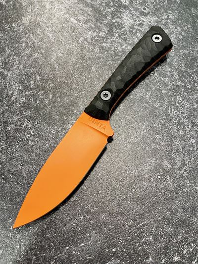 Hunter V2 - Black G10 Handle w/ Orange Blade