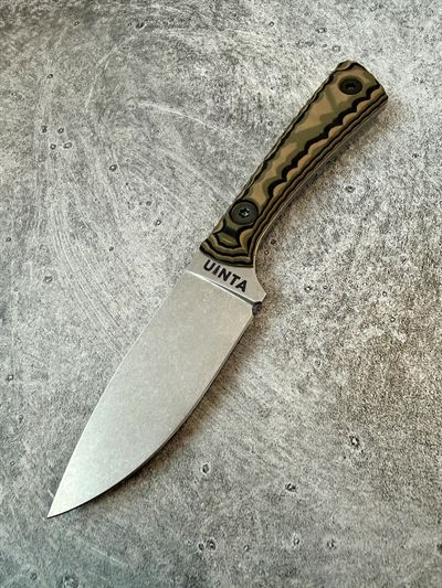 Hunter V2 - Camo G10 handle w/ Stonewash Blade