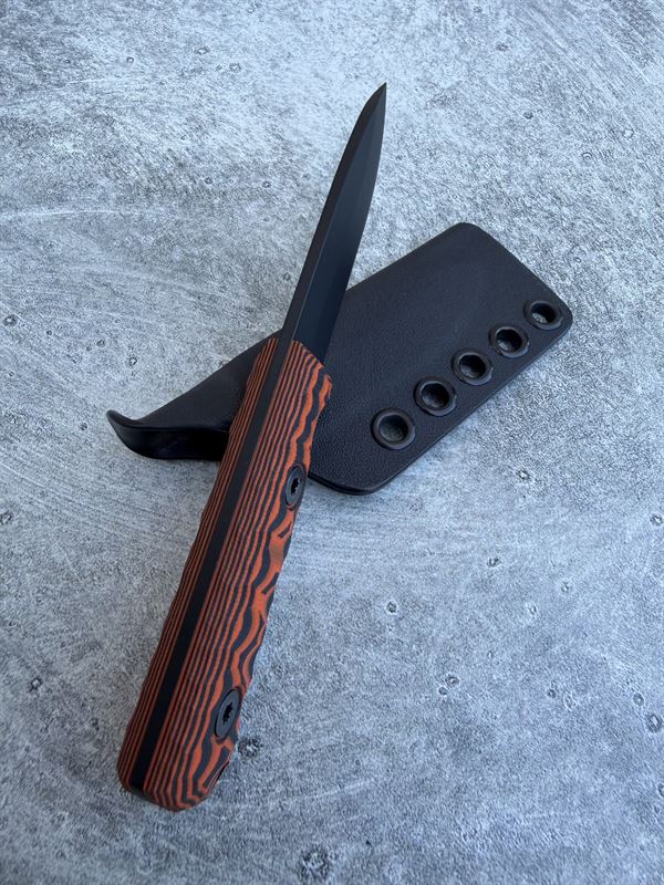 Explorer - Orange and Black G10 Handle w/ Black Blade