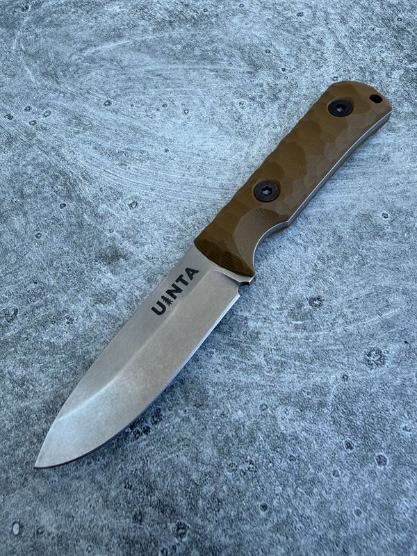 Explorer - Orange G10 handle w/ Tumbled blade *45000