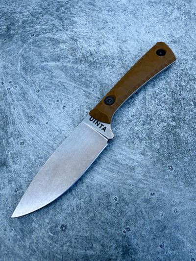 Hunter V2 - Orange G10 Handle w/ Tumbled Blade *11886