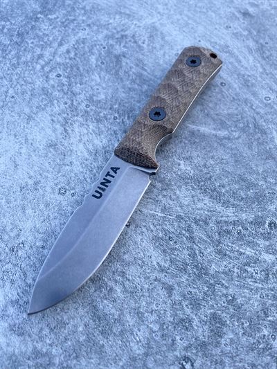 Explorer - Natural Micarta handle w/ Stonewash blade
