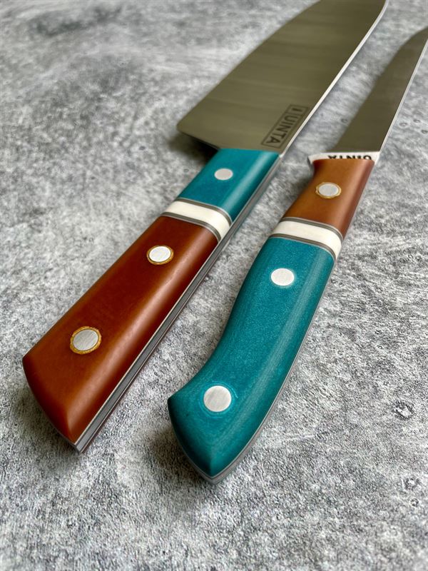 8.5" Chef  w/ Black and Blue Carbon Fiber Handle *97097