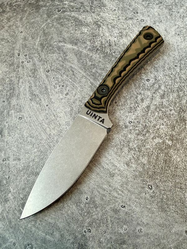 Hunter V2 - Camo G10 handle w/ Stonewash Blade