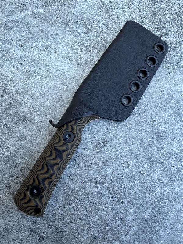 Explorer - Orange G10 handle w/ Tumbled blade *4058