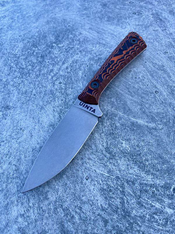 Hunter V2 - Black and Orange G10 handle w/ Stonewash Blade