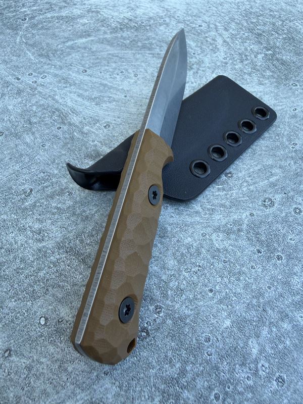 Explorer - Orange G10 handle w/ Tumbled blade *45000