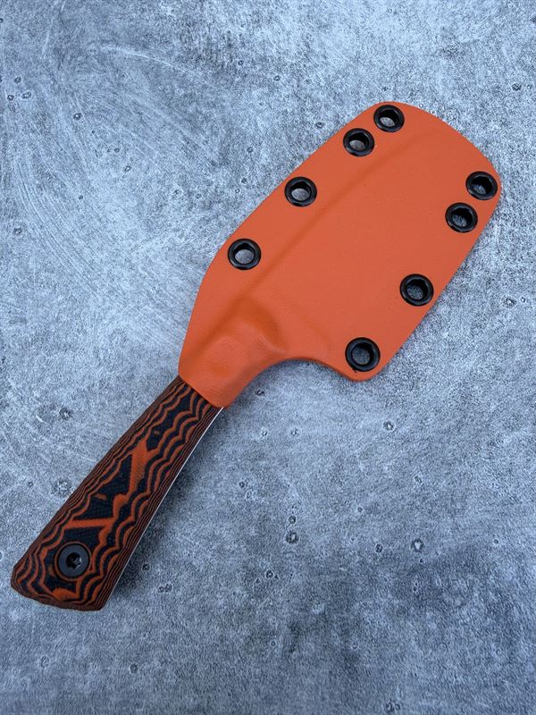 Hunter V2 - Black and Orange G10 handle w/ Stonewash Blade