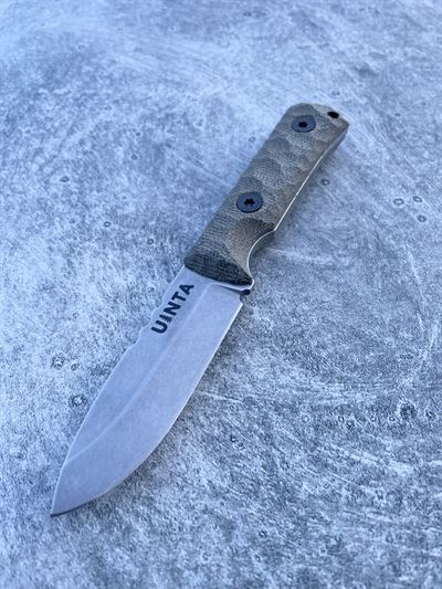 Explorer - OD Green Micarta handle w/ Stonewash blade