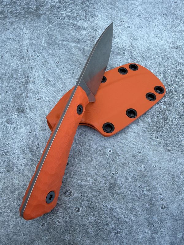 Hunter V2 - Black and Orange G10 handle w/ Tumbled Blade *66376