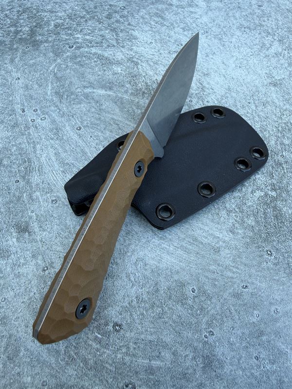 Hunter V2 - Orange G10 Handle w/ Tumbled Blade *11886