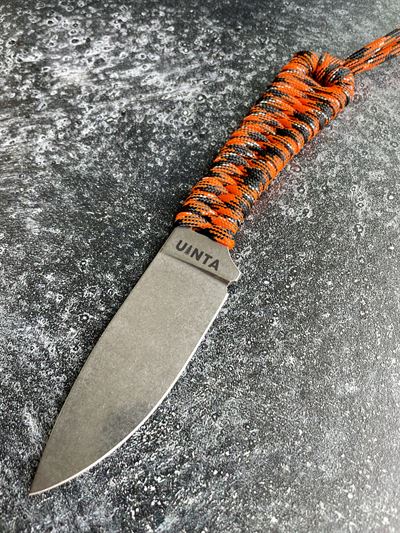 Lightweight V2 - Stonewash Blade w/ Orange Sheath *28973
