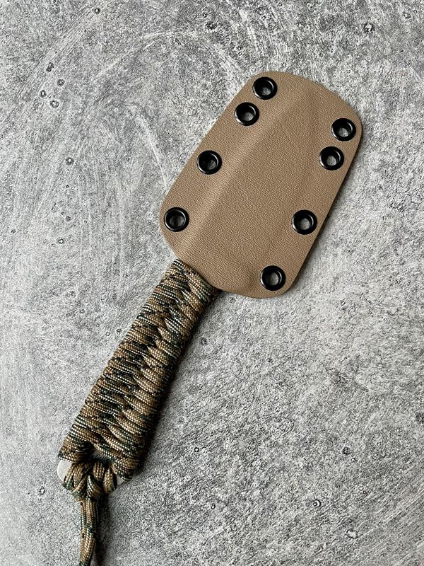 Lightweight V2 - Orange and Black Paracord Wrap w/ Stonewash Blade *15690